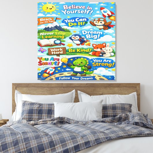 Believe in Yourself Canvas Afdruk (Insitu (Slaapkamer))