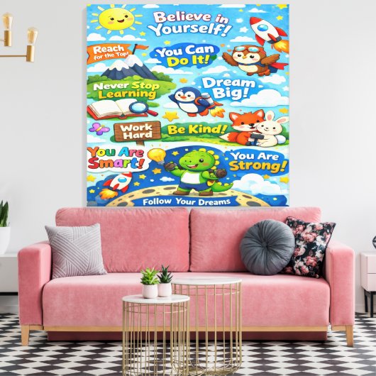 Believe in Yourself Canvas Afdruk (Insitu (Woonkamer))