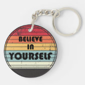 Believe in yourself motivatie sleutelhanger (Achterkant)