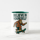  Believe In Yourself Motivation Art Tweekleurige Koffiemok (Center)