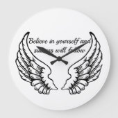 Believe In Yourself Motivational Wall Clock Grote Klok (Voorkant)