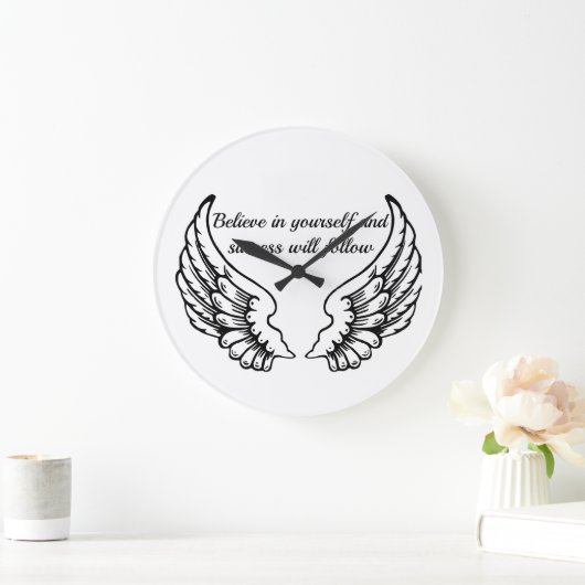 Believe In Yourself Motivational Wall Clock Grote Klok (Huis)
