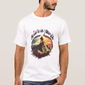 "Believe in Yourself" Retro Mountain Adventure T-shirt (Voorkant)