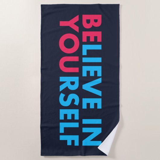 Believe in yourself strandlaken (Voorkant)