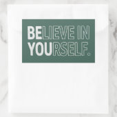 Believe In Yourself Teacher Motivational Positive  Rechthoekige Sticker (Tas)