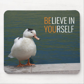 Believe in Yourself White Duck Muismat