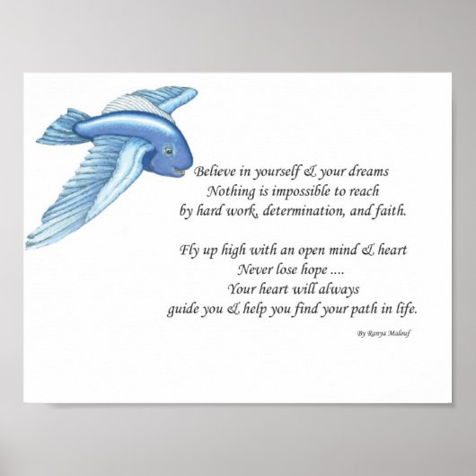 Believe in yourself & your dreams poster (Voorkant)