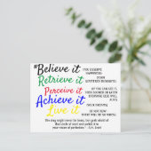 Believe It & Live It Collectie Briefkaart (Staand voorkant)