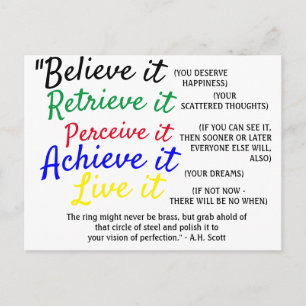 Believe It & Live It Collectie Briefkaart