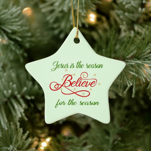 Believe Keramisch Ornament (Boom)