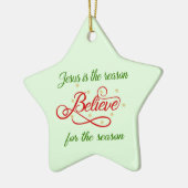 Believe Keramisch Ornament (Links)