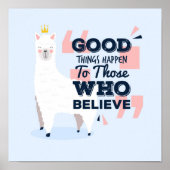 Believe Llama Poster (Voorkant)