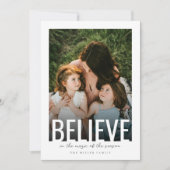 Believe Magic Holiday Photo Feestdagenkaart (Voorkant)