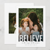 Believe Magic Holiday Photo Feestdagenkaart (Voorkant / Achterkant)