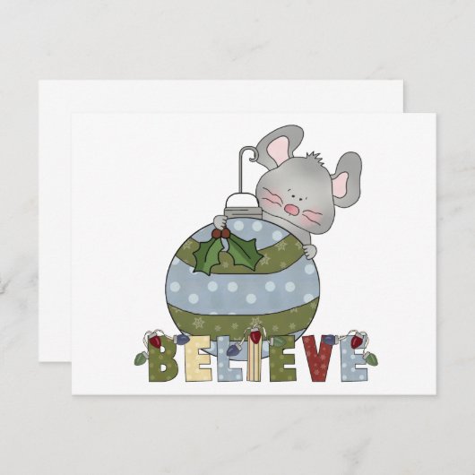 Believe Mouse Ornament T-shirts en geschenken (Voorkant / Achterkant)