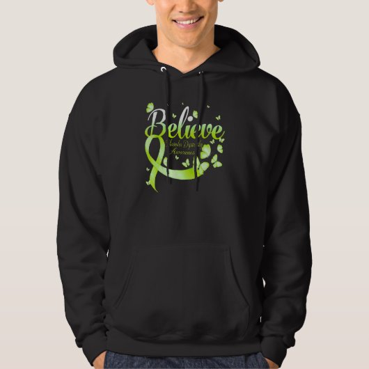 Believe Muscular Dystrophy Awareness Butterfly Hoodie (Voorkant)