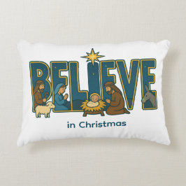 Believe nativity accent kussen