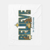 Believe nativity  fleece deken (Voorkant)