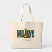 Believe Nativity  Grote Tote Bag (Voorkant)