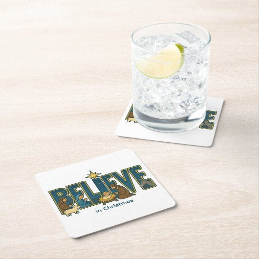 Believe nativity  kartonnen onderzetters (Insitu)