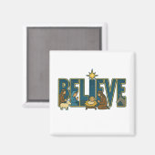 Believe nativity  magneet (Voorkant / Achterkant)