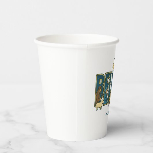 Believe nativity  papieren bekers (Rechts)