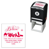 Believe: Nativity Scene #1B Name Address Zelfinktende Stempel (In situ)