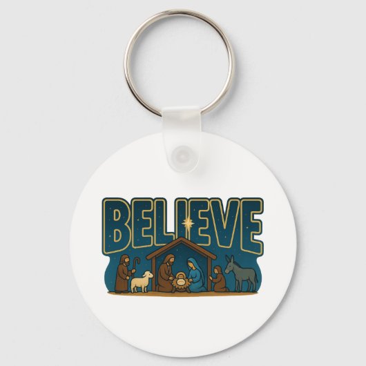 Believe Nativity Sleutelhanger (Voorkant)