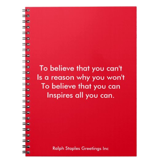 Believe Notitieboek (Voorkant)
