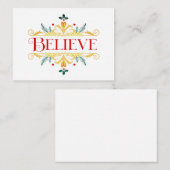 Believe Notitiekaartje (Voorkant / Achterkant)