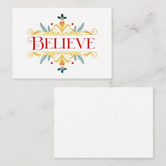 Believe Notitiekaartje (Voorkant / Achterkant)