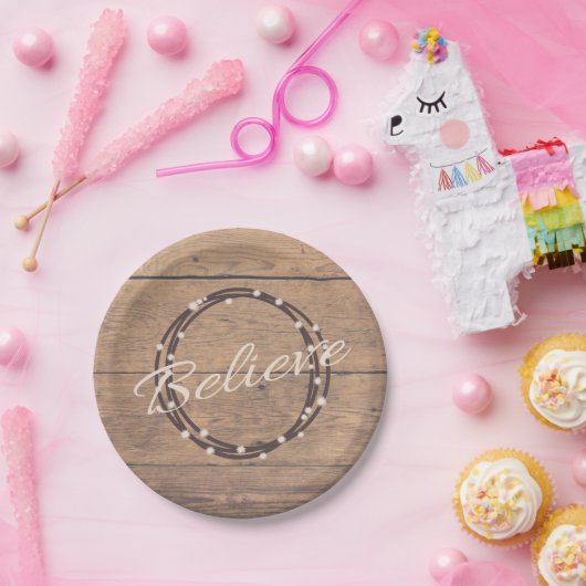 Believe Papieren Bordje (Feest)