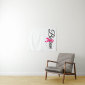 Believe Pink Ribbon Breast Cancer Awareness Wandkleed (In Situ (horizontaal))