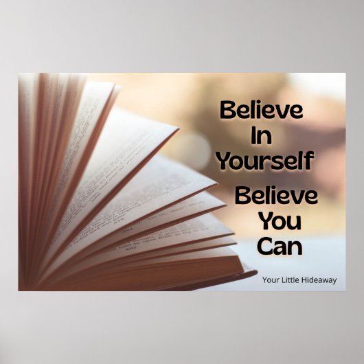 "Believe" Positive Quotation "Wall art & Poster"  Poster (Voorkant)