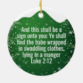 Believe, religious Christmas Nativity Scene ⛪️ 🎄 Keramisch Ornament (Achterkant)