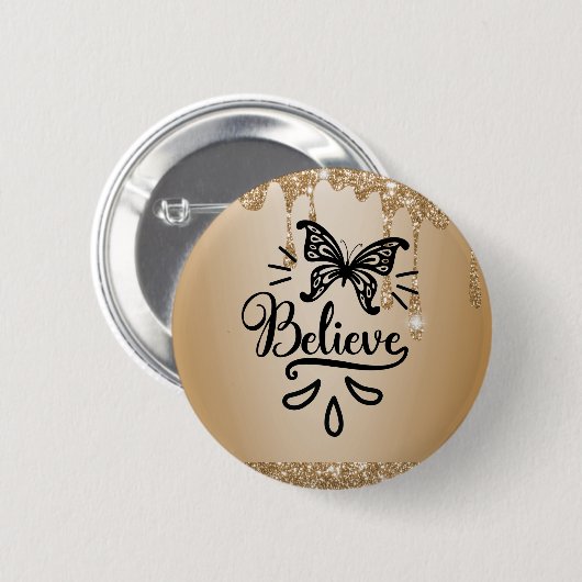 Believe Ronde Button 5,7 Cm (Voorkant /achterkant)