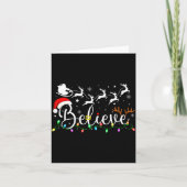 Believe Santa Claus Believe Christmas Matching Paj Kaart (Voorkant)