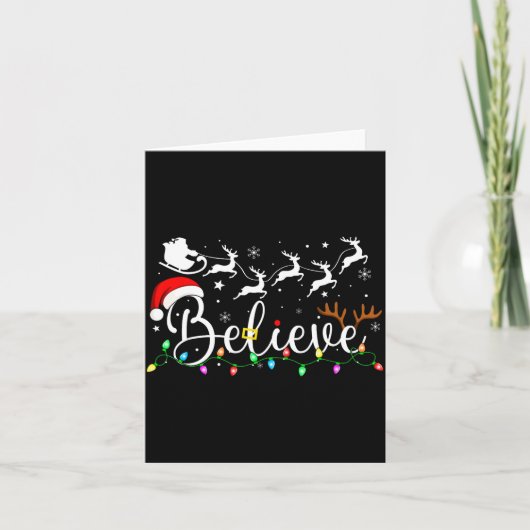 Believe Santa Claus Believe Christmas Matching Paj Kaart (Voorkant)