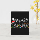 Believe Santa Claus Believe Christmas Matching Paj Kaart (Gele Bloem)