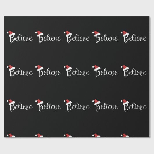 believe Santa Claus Cadeaupapier (Vlak)