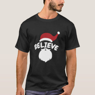 Believe Santa Cute Christmas T-shirt