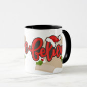 Believe santas list mok (Voorkant rechts)