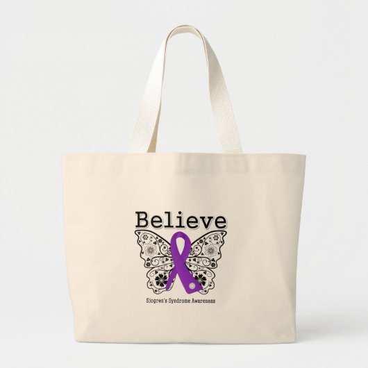 Believe Sjogren Syndrome Grote Tote Bag (Voorkant)