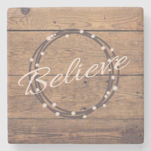 Believe Stenen Onderzetter (Voorkant)