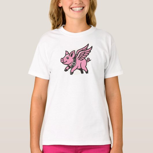 Believe the Impossible - When Pigs Fly T-Shirt (Voorkant)