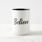 Believe Two-Tone Mug 15oz   Mok (Midden)