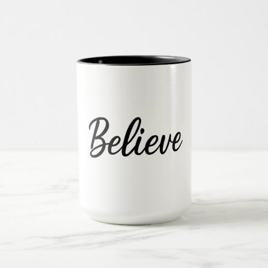 Believe Two-Tone Mug 15oz   Mok (Midden)