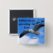 Believe_ Vierkante Button 5,1 Cm (Voorkant /achterkant)