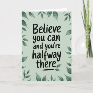 "Believe You Can" Motivational Quote Card Kaart