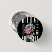 Believe your self Logo design Ronde Button 3,2 Cm (Voorkant /achterkant)